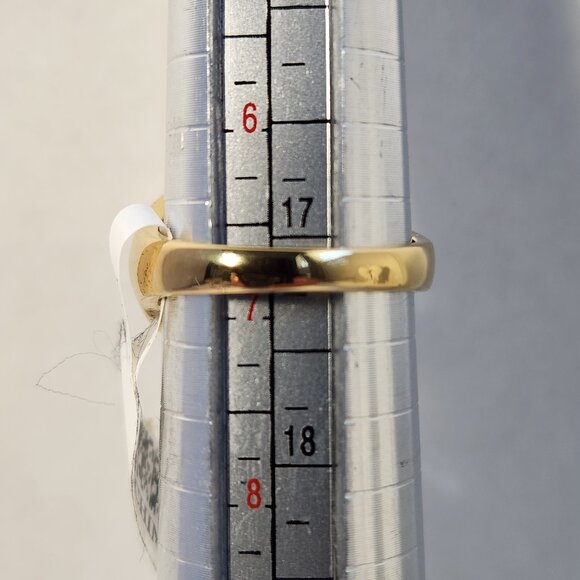 VTG NWT 5.46g .10ctw Diamond Round Baguette Style 18K Yellow Gold Over Ring Sz 7 - Picture 9 of 10